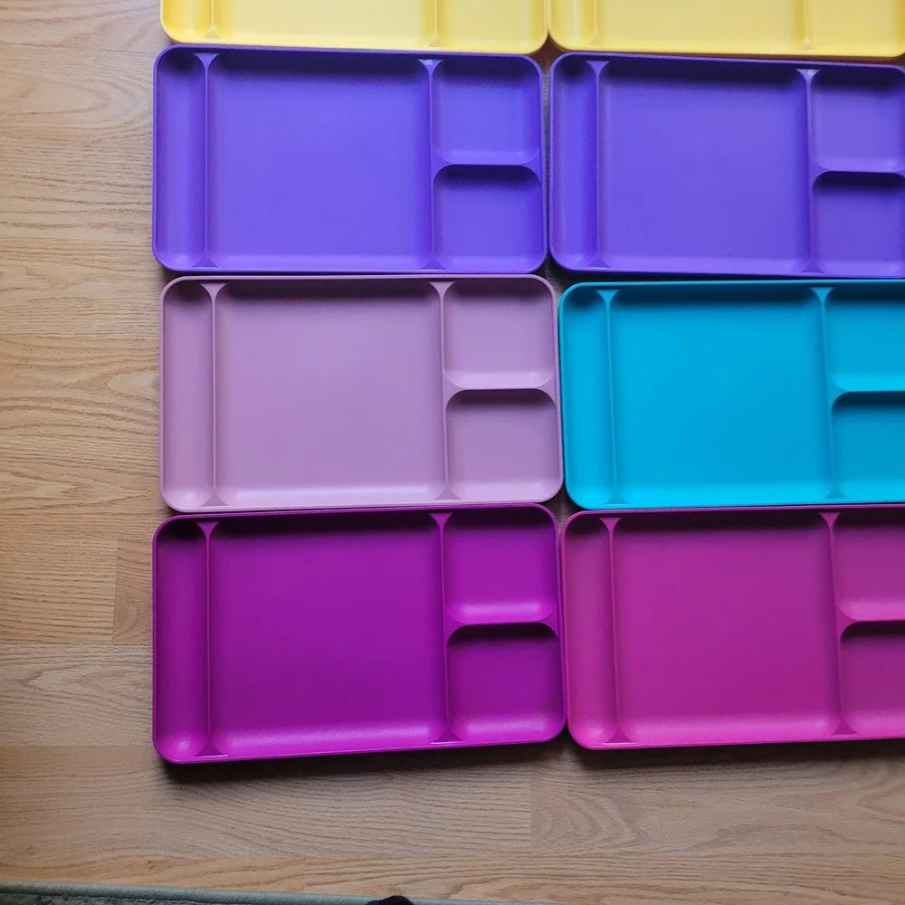 Tupperware‎ Divided Set Lot 15 Colors Lunch Dinner TV 90s